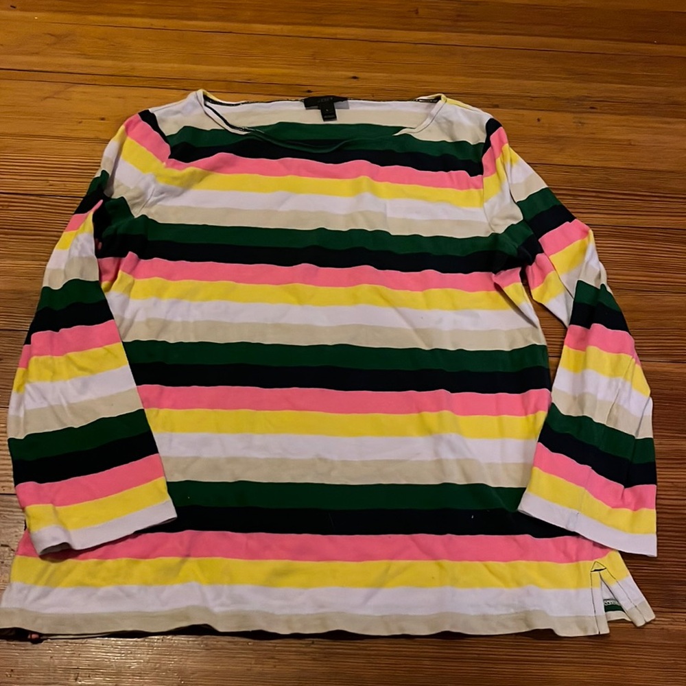 J Crew colorful stripe Top